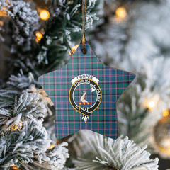 Clan Cooper Ancient Tartan Crest Star Ceramic Ornament WG18 Cooper Ancient Tartan Tartan Christmas   