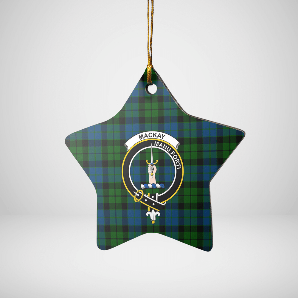 Clan MacKay ModernTartan Crest Star Ceramic Ornament FS79 MacKay ModernTartan Tartan Christmas   