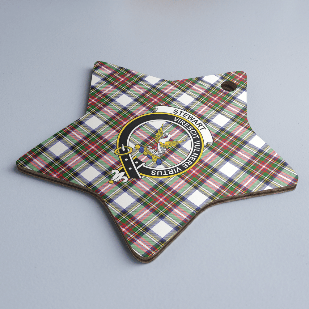 Clan Stewart Dress Modern Tartan Crest Star Ceramic Ornament AG61 Stewart Dress Modern Tartan Tartan Christmas   