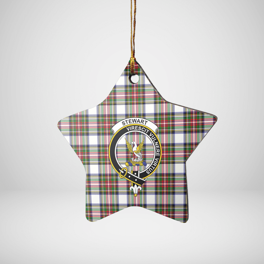 Clan Stewart Dress Modern Tartan Crest Star Ceramic Ornament AG61 Stewart Dress Modern Tartan Tartan Christmas   