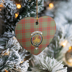 Clan MacGillivray Hunting Ancient Tartan Crest Heart Ceramic Ornament NC88 MacGillivray Hunting Ancient Tartan Tartan Christmas   