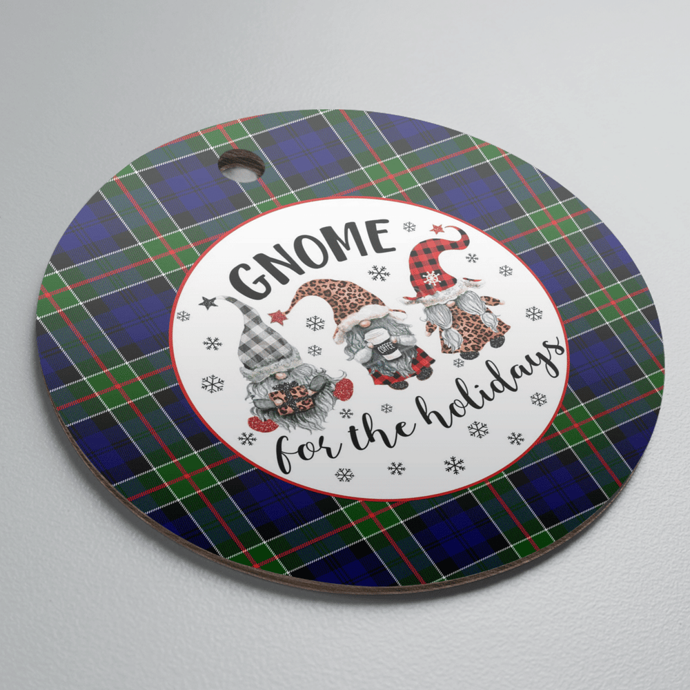 Clan Colquhoun Modern Tartan Tartan Crest Gnome Round Ceramic Ornament XO44 Colquhoun Modern Tartan Tartan Christmas   