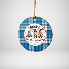 Clan Roberton Tartan Tartan Crest Gnome Round Ceramic Ornament SO41 Roberton Tartan Tartan Christmas   