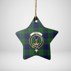 Clan Keith Modern Tartan Crest Star Ceramic Ornament PM74 Keith Modern Tartan Tartan Christmas   
