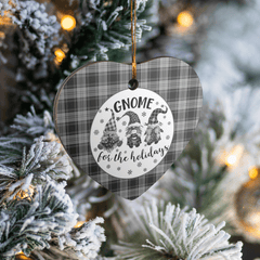Clan Glen Tartan Tartan Crest Gnome Heart Ceramic Ornament EQ89 Glen Tartan Tartan Christmas   