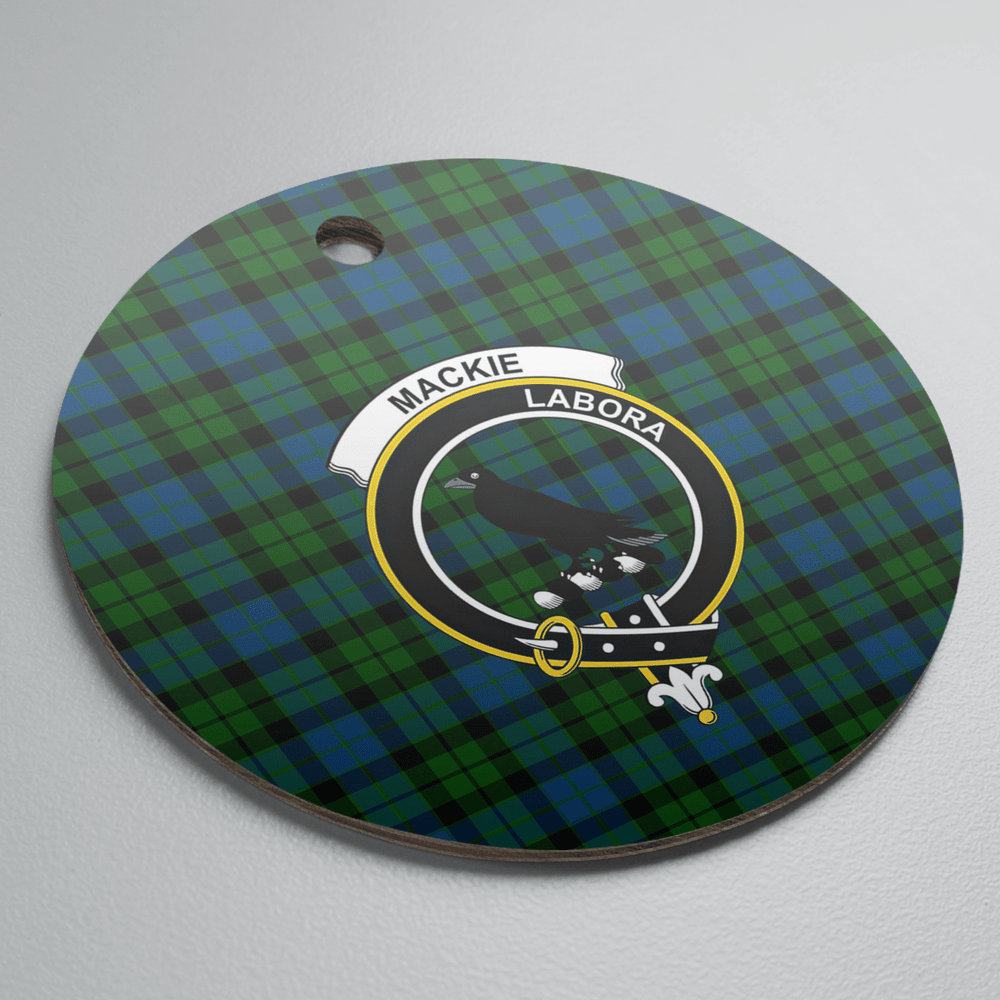 Clan MacKie Tartan Crest Round Ceramic Ornament RS48 MacKie Tartan Tartan Christmas   