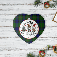 Clan Dundas Modern Tartan Tartan Crest Gnome Heart Ceramic Ornament GA82 Dundas Modern Tartan Tartan Christmas   