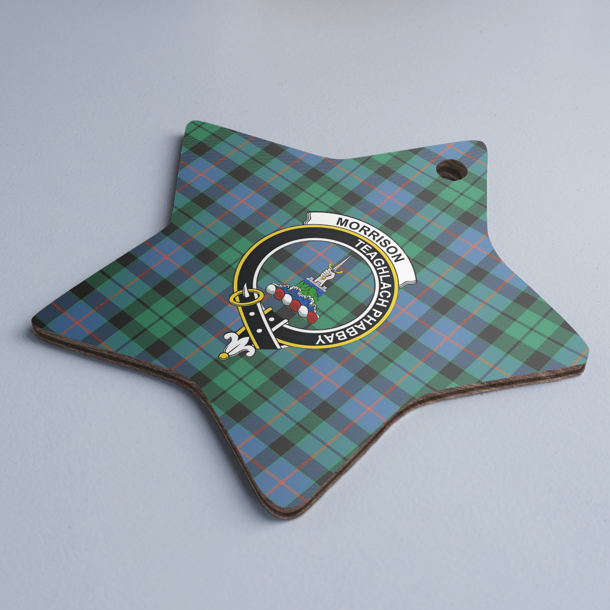 Clan Morrison Ancient Tartan Crest Star Ceramic Ornament QN75 Morrison Ancient Tartan Tartan Christmas   