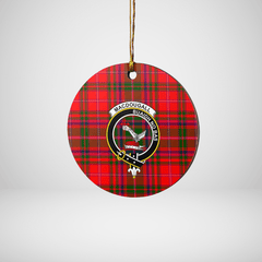 Clan MacDougall Modern Tartan Crest Round Ceramic Ornament OD89 MacDougall Modern Tartan Tartan Christmas   