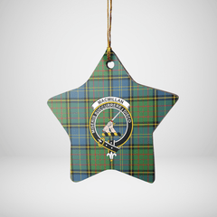 Clan MacMillan Hunting Ancient Tartan Crest Star Ceramic Ornament MY95 MacMillan Hunting Ancient Tartan Tartan Christmas   