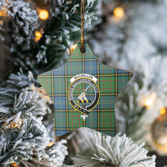 Clan MacMillan Hunting Ancient Tartan Crest Star Ceramic Ornament MY95 MacMillan Hunting Ancient Tartan Tartan Christmas   