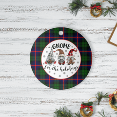 Clan Urquhart Modern Tartan Tartan Crest Gnome Round Ceramic Ornament YW62 Urquhart Modern Tartan Tartan Christmas   