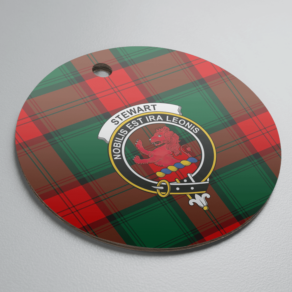 Clan Stewart Atholl Modern Tartan Crest Round Ceramic Ornament EB35 Stewart Atholl Modern Tartan Tartan Christmas   