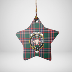Clan MacFarlane Hunting Modern Tartan Crest Star Ceramic Ornament AA17 MacFarlane Hunting Modern Tartan Tartan Christmas   