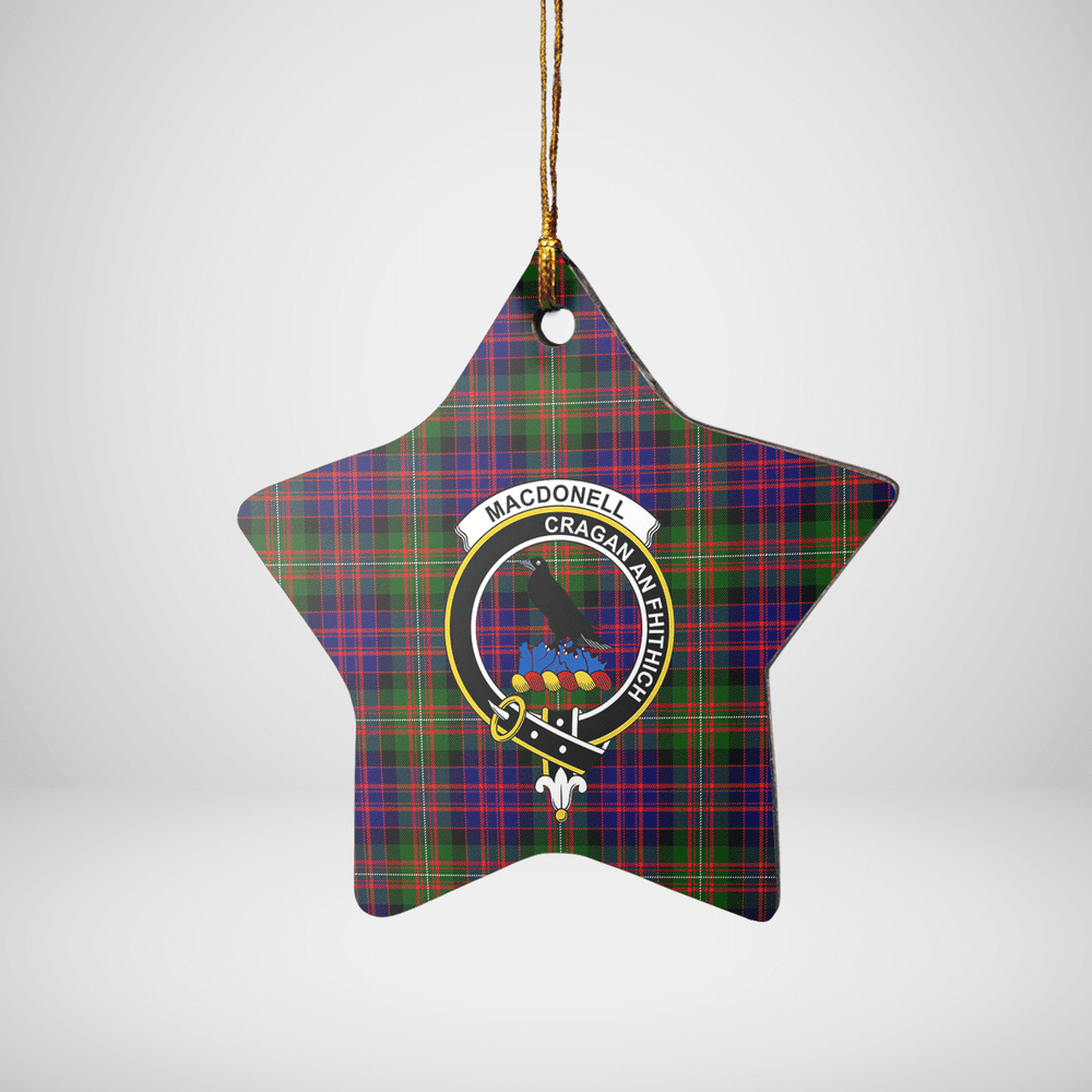 Clan MacDonnell of Glengarry Modern Tartan Crest Star Ceramic Ornament VU93 MacDonnell of Glengarry Modern Tartan Tartan Christmas   