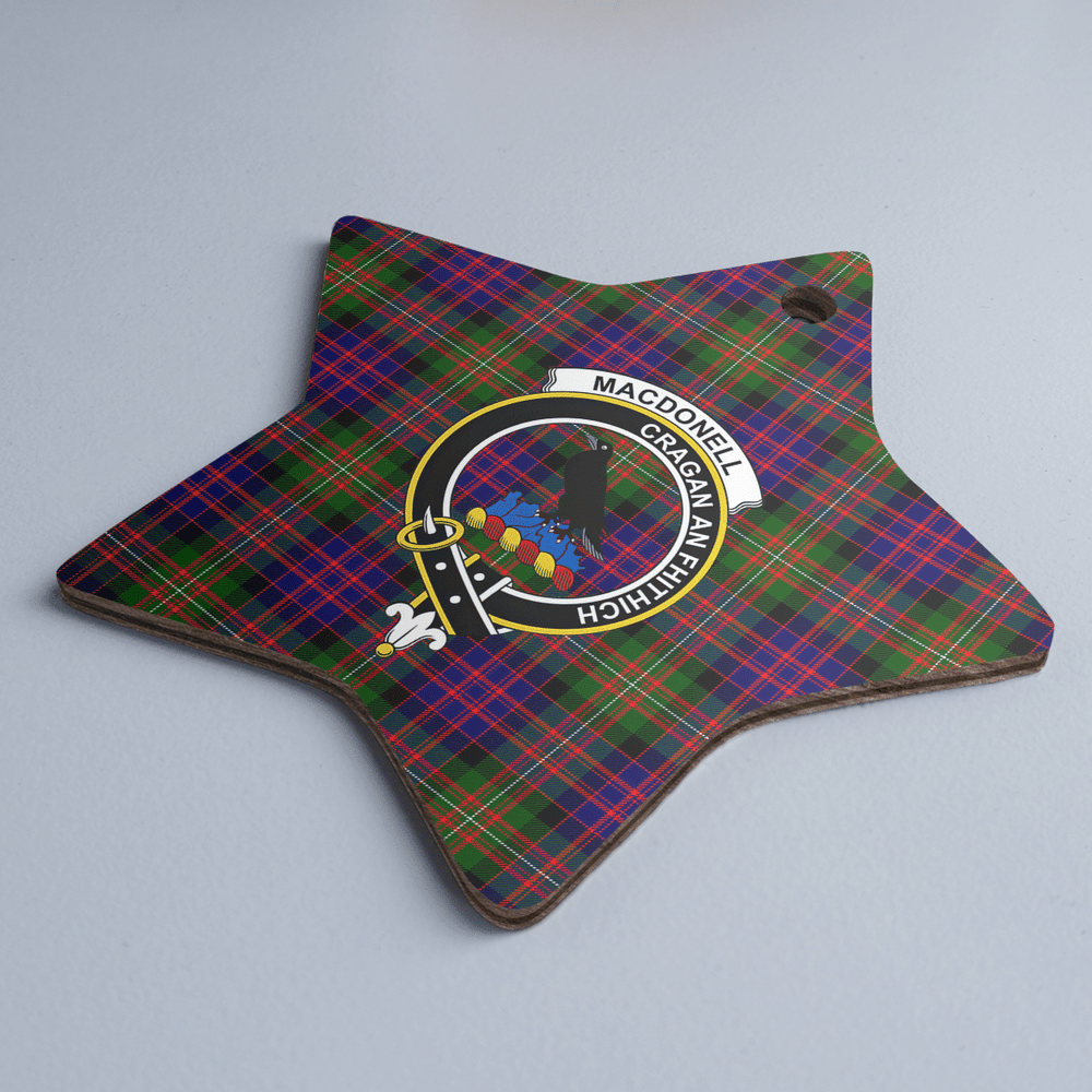 Clan MacDonnell of Glengarry Modern Tartan Crest Star Ceramic Ornament VU93 MacDonnell of Glengarry Modern Tartan Tartan Christmas   