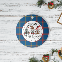 Clan MacLaine of Loch Buie Hunting Ancient Tartan Tartan Crest Gnome Round Ceramic Ornament IP33 MacLaine of Loch Buie Hunting Ancient Tartan Tartan Christmas   