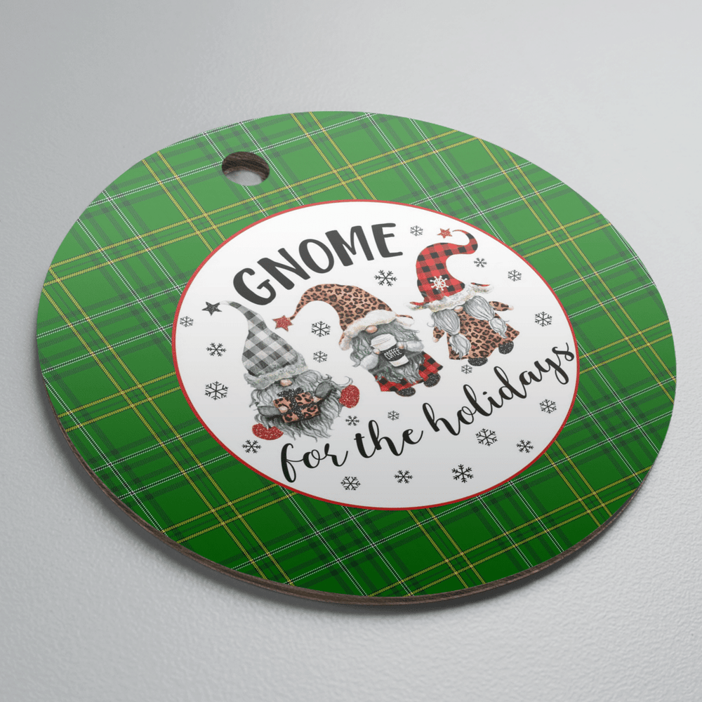 Clan Wexford County Tartan Tartan Crest Gnome Round Ceramic Ornament VK14 Wexford County Tartan Tartan Christmas   