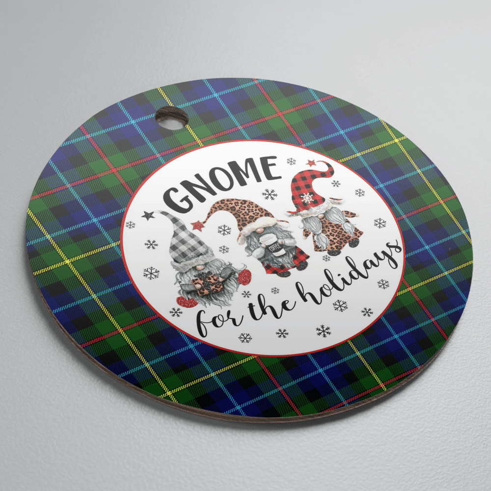 Clan Smith Modern Tartan Tartan Crest Gnome Round Ceramic Ornament ZL82 Smith Modern Tartan Tartan Christmas   