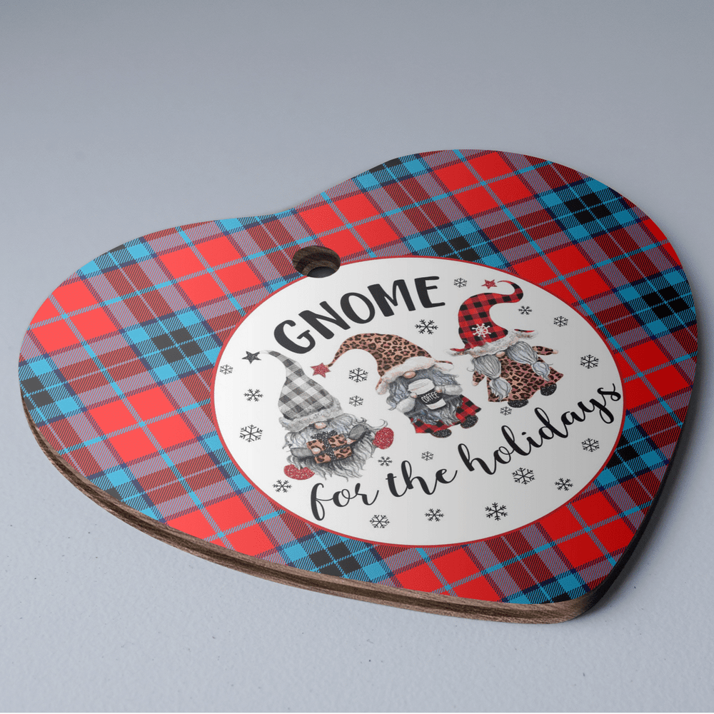 Clan MacTavish Modern Tartan Tartan Crest Gnome Heart Ceramic Ornament LG42 MacTavish Modern Tartan Tartan Christmas   