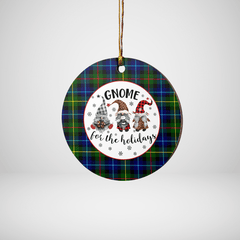 Clan Smith Modern Tartan Tartan Crest Gnome Round Ceramic Ornament ZL82 Smith Modern Tartan Tartan Christmas   