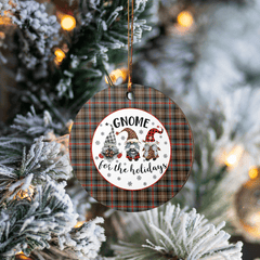 Clan Sutherland Weathered Tartan Tartan Crest Gnome Round Ceramic Ornament OK73 Sutherland Weathered Tartan Tartan Christmas   