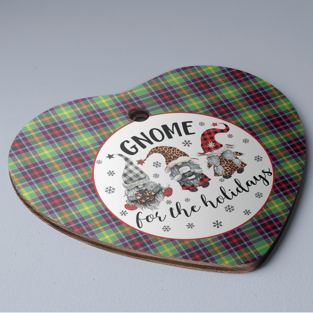 Clan Clephane Tartan Tartan Crest Gnome Heart Ceramic Ornament DI84 Clephane Tartan Tartan Christmas   