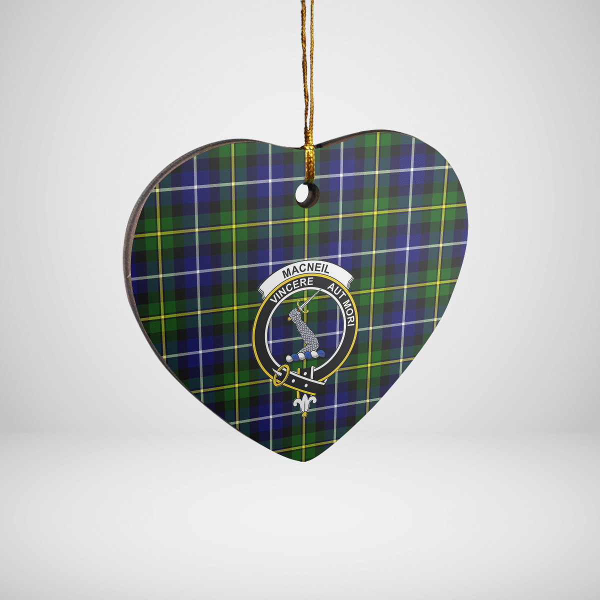 Clan MacNeil of Barra Modern Tartan Crest Heart Ceramic Ornament ZE23 MacNeil of Barra Modern Tartan Tartan Christmas   