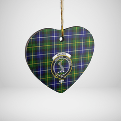 Clan MacNeil of Barra Modern Tartan Crest Heart Ceramic Ornament ZE23 MacNeil of Barra Modern Tartan Tartan Christmas   