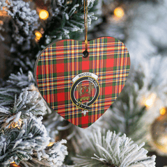Clan MacGill Modern Tartan Crest Heart Ceramic Ornament PG36 MacGill Modern Tartan Tartan Christmas   