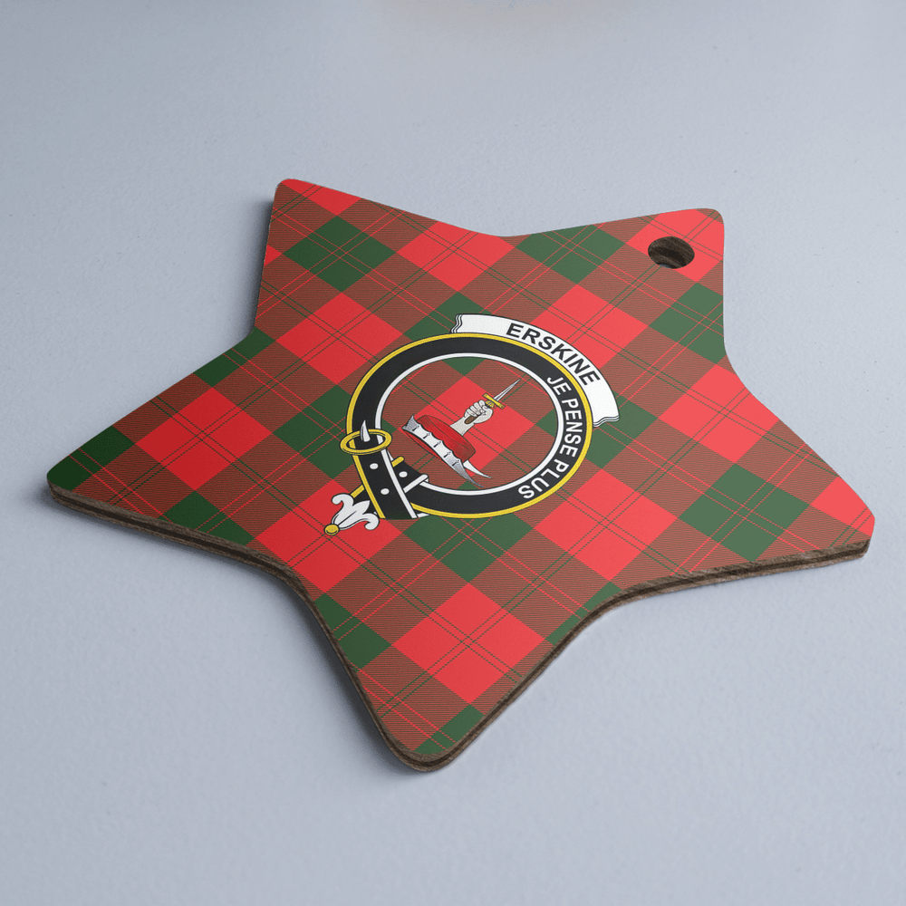 Clan Erskine Modern Tartan Crest Star Ceramic Ornament UV71 Erskine Modern Tartan Tartan Christmas   