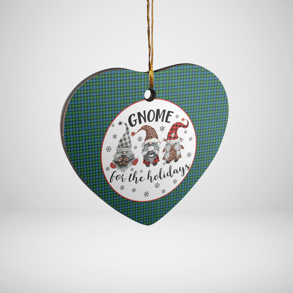 Clan Lammie Tartan Tartan Crest Gnome Heart Ceramic Ornament TR98 Lammie Tartan Tartan Christmas   