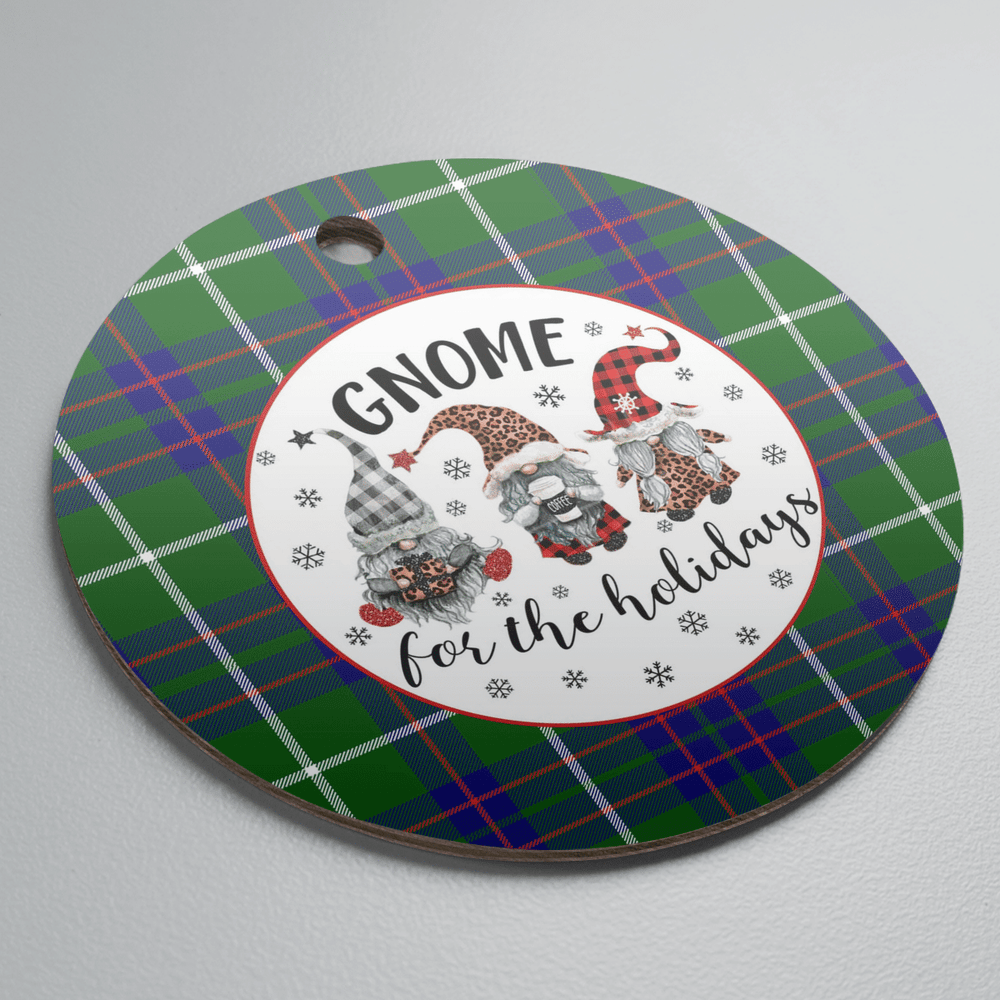 Clan MacIntyre Hunting Modern Tartan Tartan Crest Gnome Round Ceramic Ornament CL98 MacIntyre Hunting Modern Tartan Tartan Christmas   