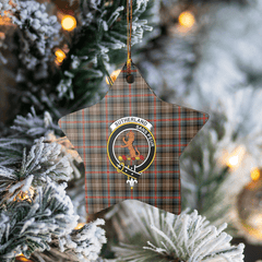 Clan Sutherland Weathered Tartan Crest Star Ceramic Ornament WE66 Sutherland Weathered Tartan Tartan Christmas   