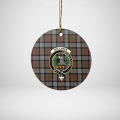 Clan MacLaren Weathered Tartan Crest Round Ceramic Ornament NH68 MacLaren Weathered Tartan Tartan Christmas   
