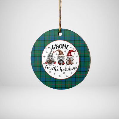 Clan Lauder Tartan Tartan Crest Gnome Round Ceramic Ornament