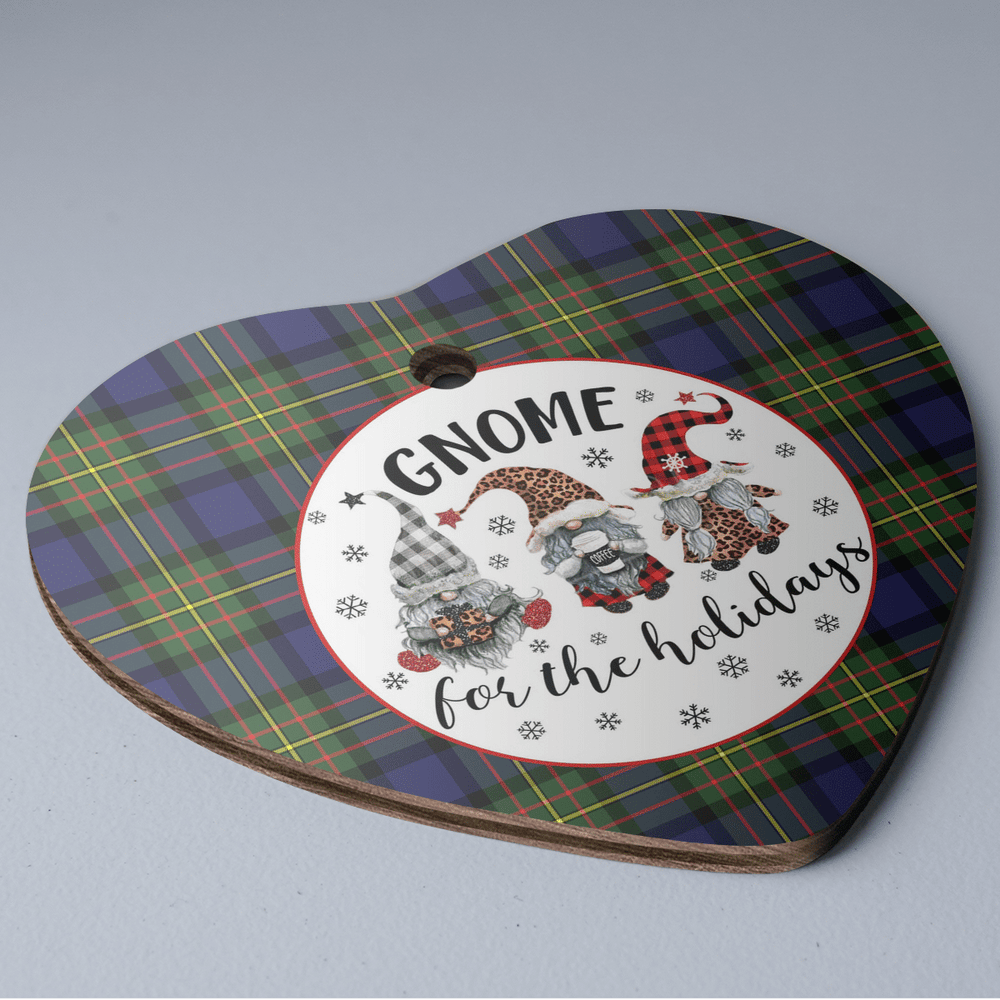 Clan MacLaren Modern Tartan Tartan Crest Gnome Heart Ceramic Ornament VZ57 MacLaren Modern Tartan Tartan Christmas   