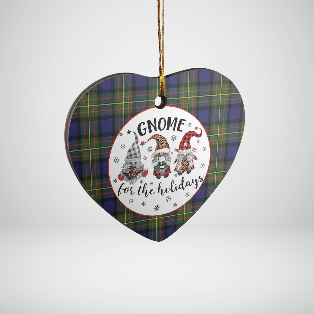 Clan MacLaren Modern Tartan Tartan Crest Gnome Heart Ceramic Ornament VZ57 MacLaren Modern Tartan Tartan Christmas   
