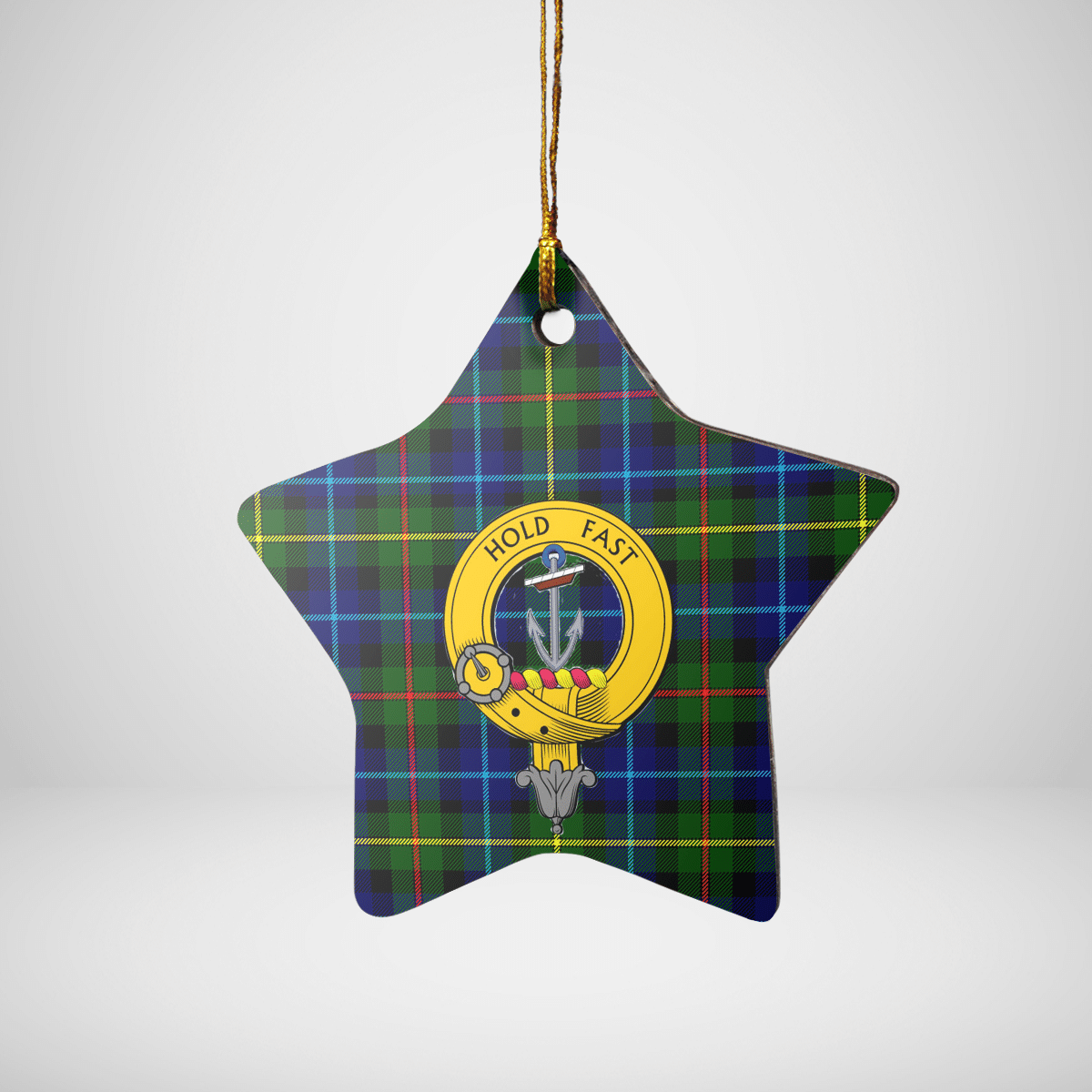 Clan Smith Modern Tartan Crest Star Ceramic Ornament VE62 Smith Modern Tartan Tartan Christmas   