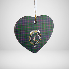 Clan Cooper Modern Tartan Crest Heart Ceramic Ornament ZR90 Cooper Modern Tartan Tartan Christmas   