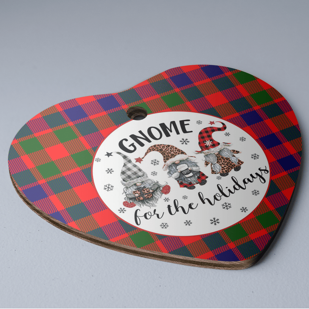 Clan Gow Modern Tartan Tartan Crest Gnome Heart Ceramic Ornament SF99 Gow Modern Tartan Tartan Christmas   