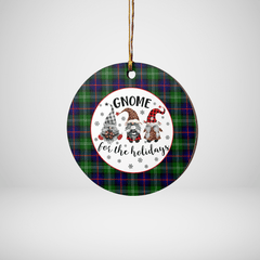 Clan Sutherland Modern Tartan Tartan Crest Gnome Round Ceramic Ornament BM80 Sutherland Modern Tartan Tartan Christmas   