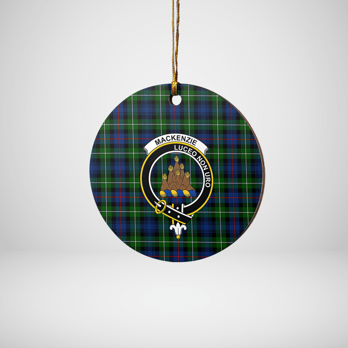Clan MacKenzie Modern Tartan Crest Round Ceramic Ornament TK30 MacKenzie Modern Tartan Tartan Christmas   