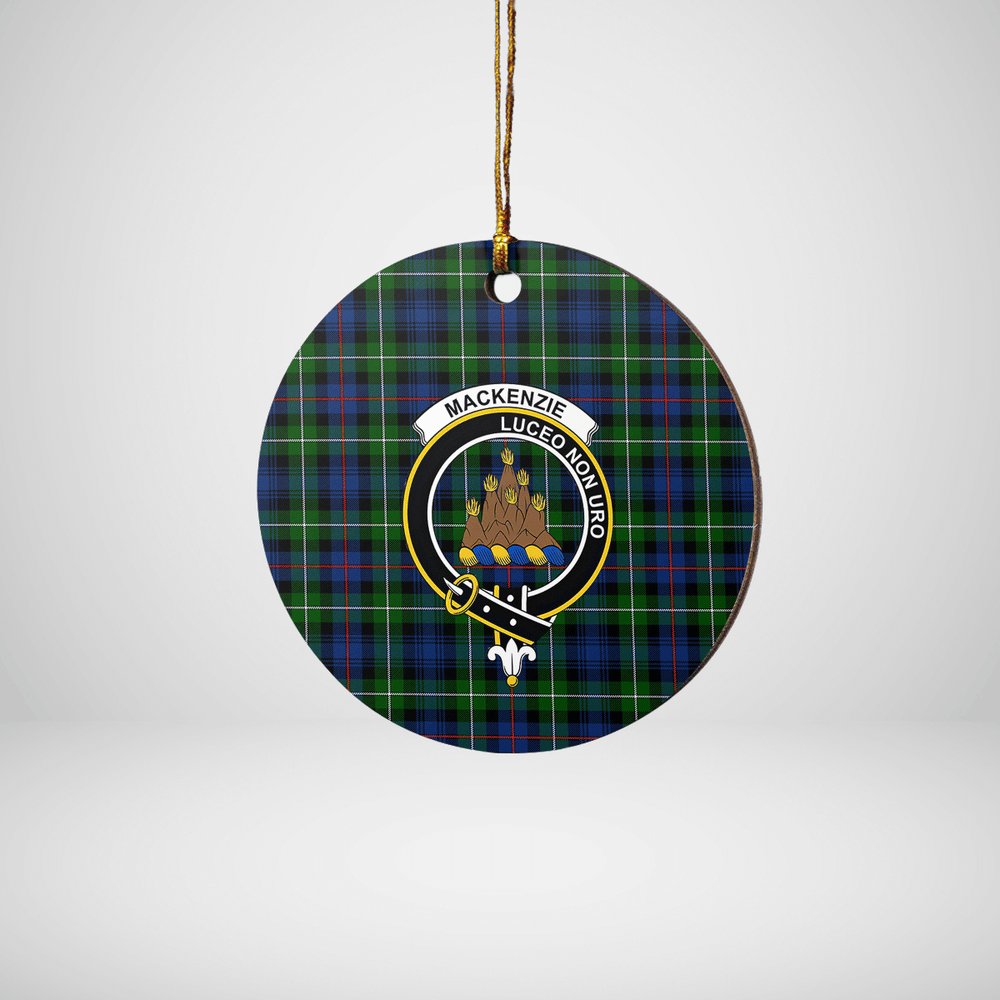 Clan MacKenzie Modern Tartan Crest Round Ceramic Ornament TK30 MacKenzie Modern Tartan Tartan Christmas   