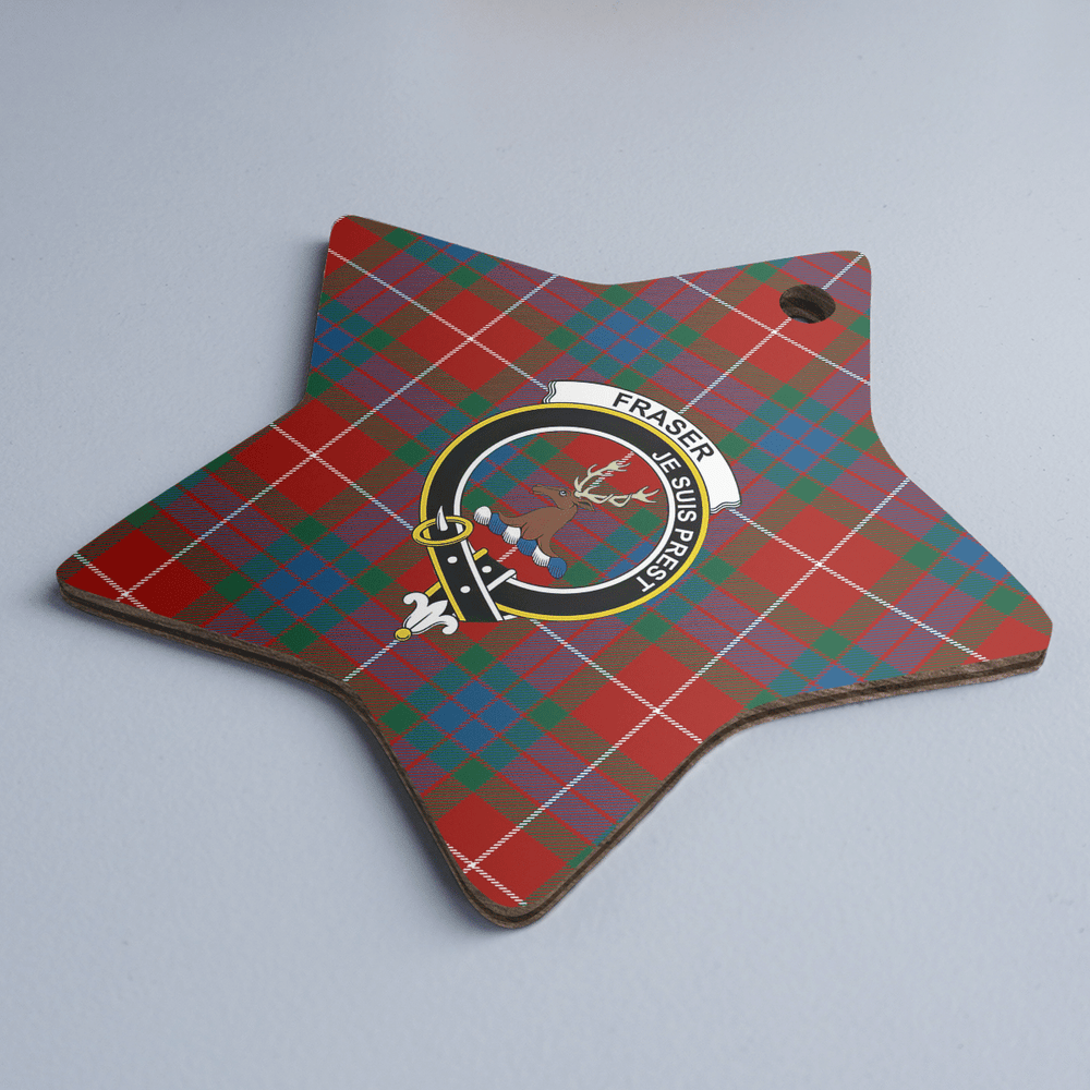 Clan Fraser Ancient Tartan Crest Star Ceramic Ornament LW94 Fraser Ancient Tartan Tartan Christmas   