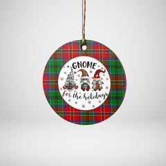 Clan MacCulloch Tartan Tartan Crest Gnome Round Ceramic Ornament CF43 MacCulloch Tartan Tartan Christmas   