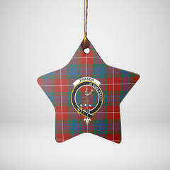Clan Fraser Ancient Tartan Crest Star Ceramic Ornament LW94 Fraser Ancient Tartan Tartan Christmas   