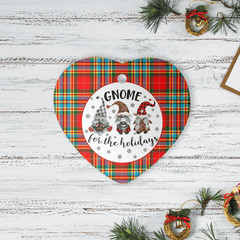 Clan Chattan Tartan Tartan Crest Gnome Heart Ceramic Ornament YV55 Chattan Tartan Tartan Christmas   