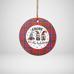Clan MacRae Ancient Tartan Tartan Crest Gnome Round Ceramic Ornament QX55 MacRae Ancient Tartan Tartan Christmas   