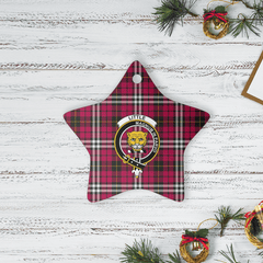 Clan Little Tartan Crest Star Ceramic Ornament XO22 Little Tartan Tartan Christmas   